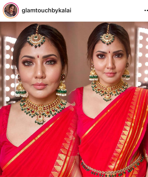 Jumbo emerald Nagas Jhumkas
