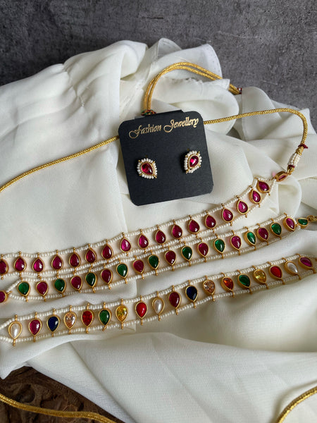 Delicate kemp choker with studs- Design B