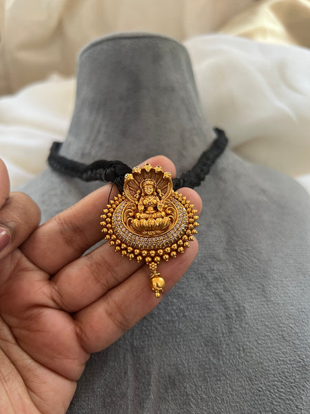Nagas Lakshmi black thread necklace Design B