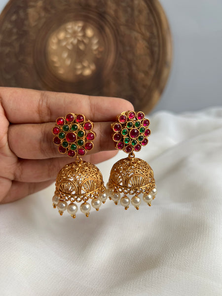 Kemp flower Jhumkas