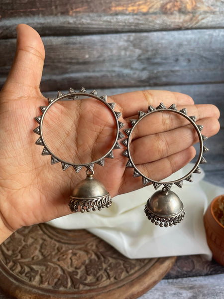Oversized hoop jhumkas
