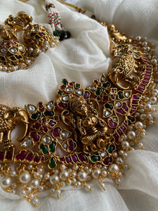 Kemp Gajalakshmi Necklace with Jhumkas
