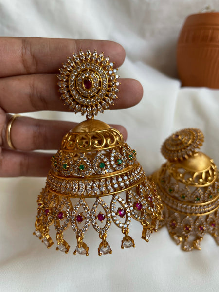 Ad cutwork Jhumkas Jumbo and mini