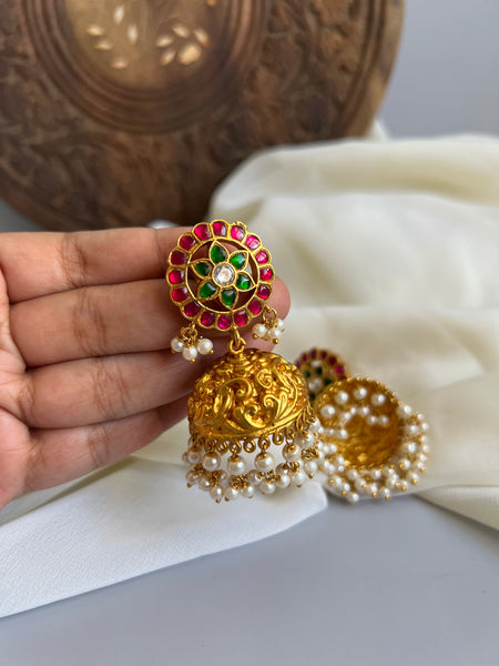Kundan chakra Nagas jhumkas