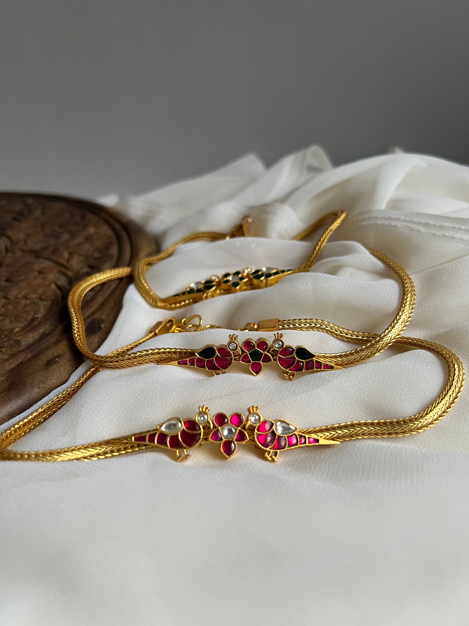 Kundan Parrot brass choker