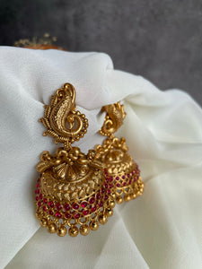 Mayil peacock bridal Jhumkas