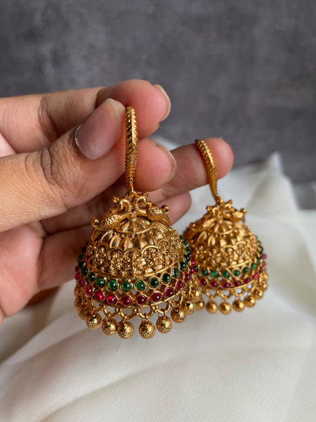 Jumbo Traditional Hook jhumkas - Design A