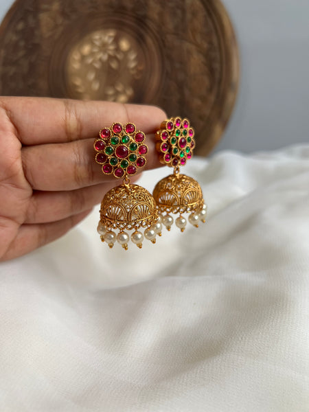Kemp flower Jhumkas