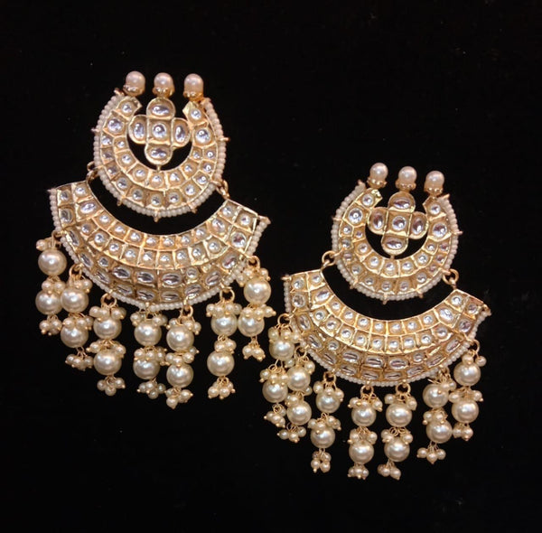 Double Chaand pearl Balis
