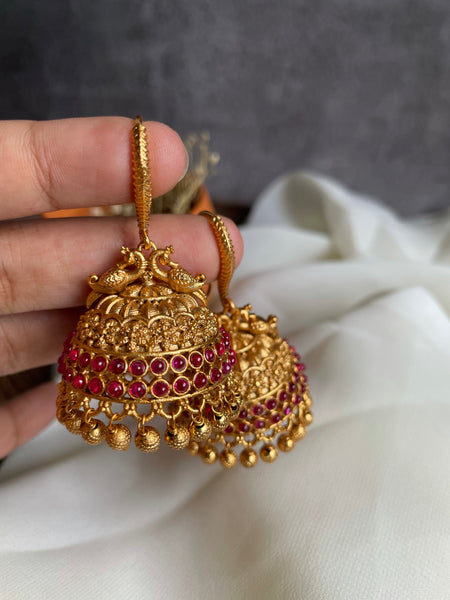 Jumbo Traditional Hook jhumkas - Design A