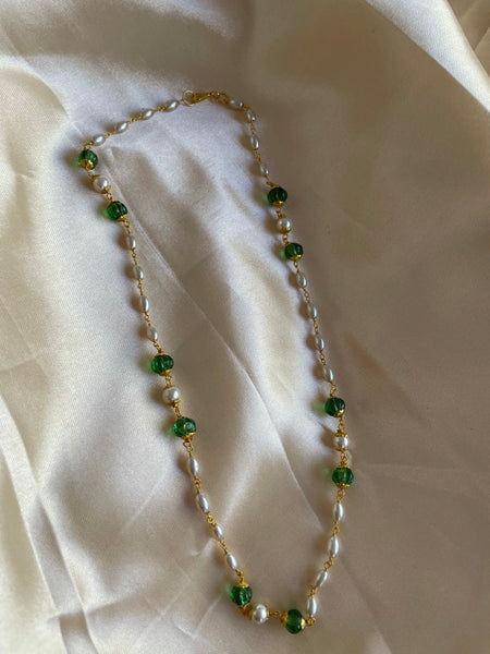 Pumpkin bead Pearl maala