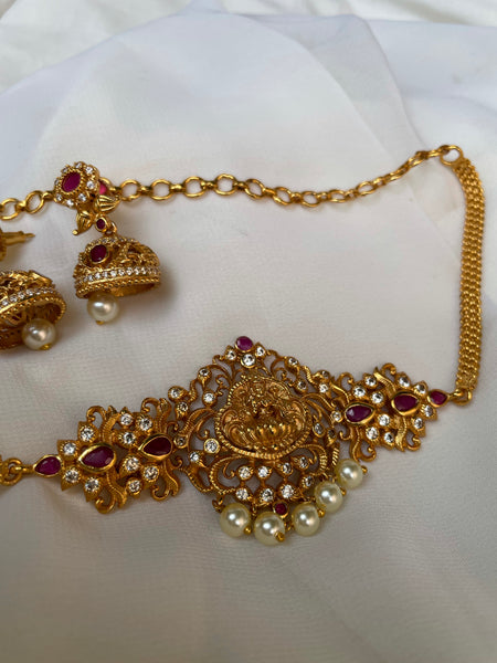 Budget Lakshmi choker with Jhumkas