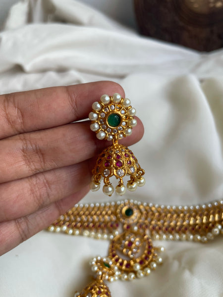 Vintage kemp attigai with Jhumkas