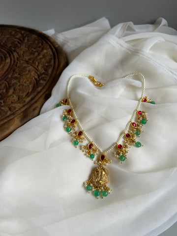 Delicate Kundan pearl Maala