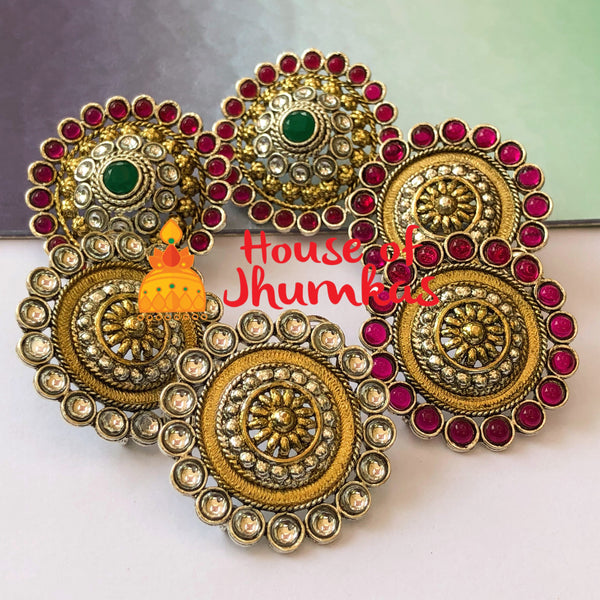 Polki statement studs