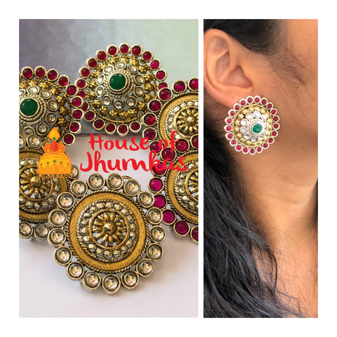 Polki statement studs