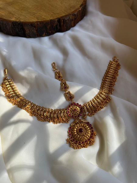 Kemp bridal full head nethi chutti