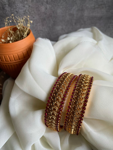 Ruby bridal Bangles