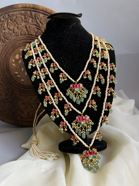 3 layer Kundan lotus Haran