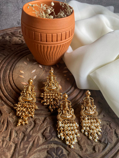 Lakshmi cluster drop studs