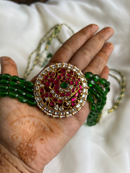 Pre book/Jumbo Annam Kundan pendant choker
