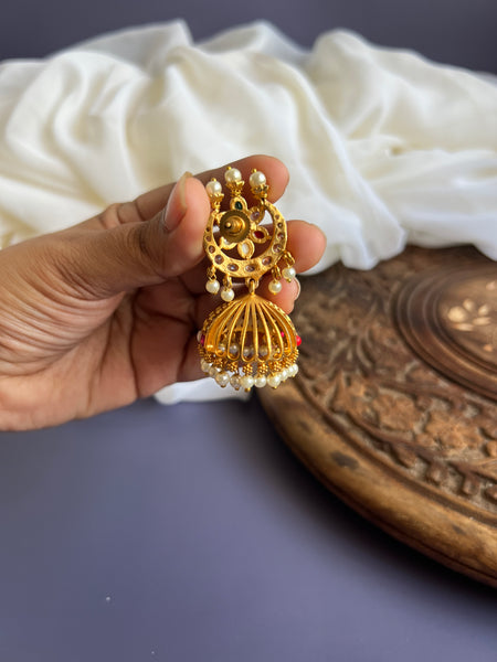 Navarathna jhumkas