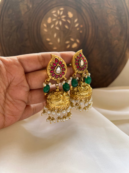 Kundan manga antique Jhumkas