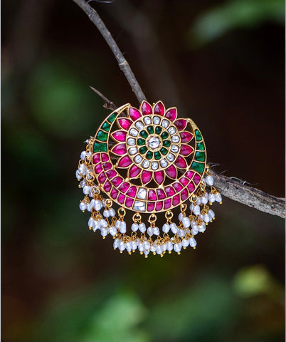 Kundan flower Pendant