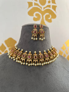 Kemp tear drop necklace set
