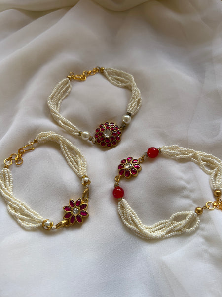 Kundan flower bracelets