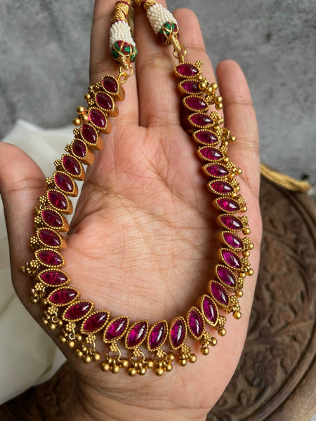 Reversible Kemp necklace with studs