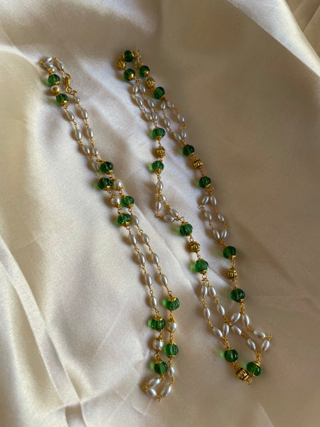 Pumpkin bead Pearl maala