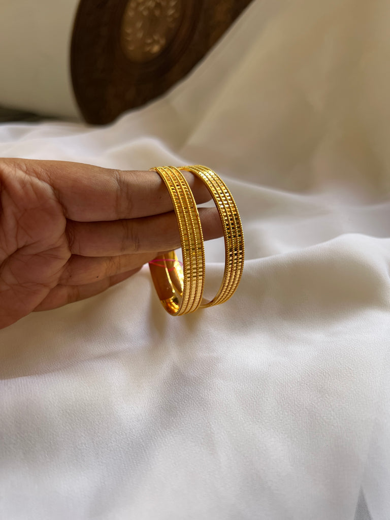 Palakka bangle Traditional Kerala Bangle Bracelet Ornament Gold plated 2  pieces