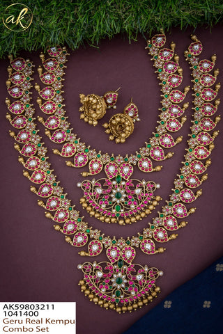 Original kundan manga Haram and short necklace combo