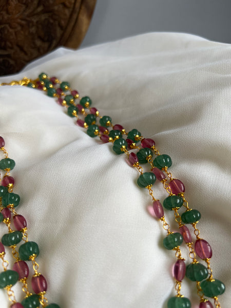 Pumpkin bead pink Maala