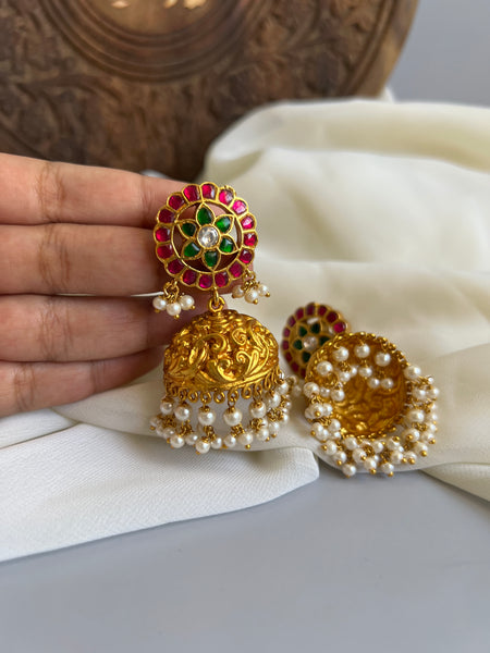 Kundan chakra Nagas jhumkas