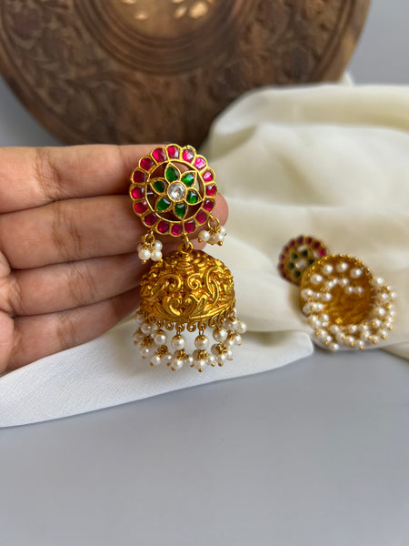 Kundan chakra Nagas jhumkas