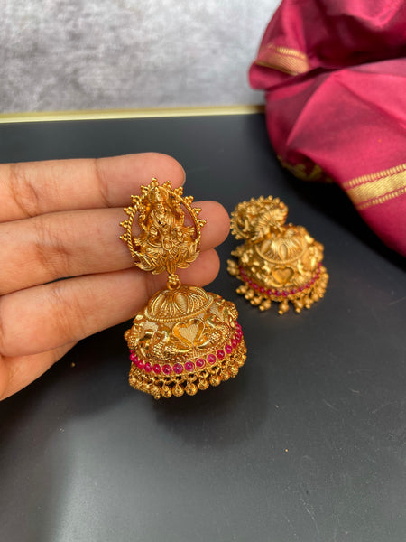 Bridal Lakshmi jhumkas