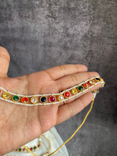Delicate kemp choker with studs - Design A