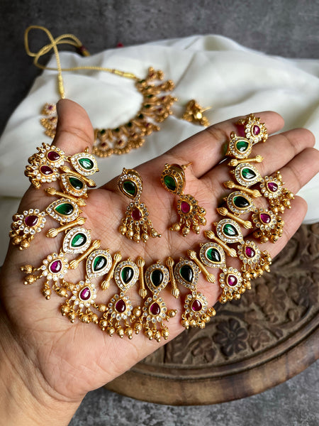 Kemp tear drop choker with studs