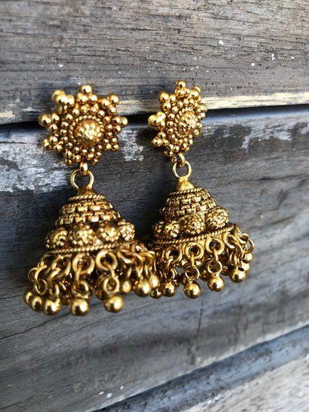 Cluster Gungaroo necklace with jhumkas