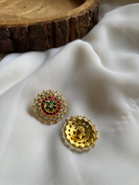 Kundan chakra studs