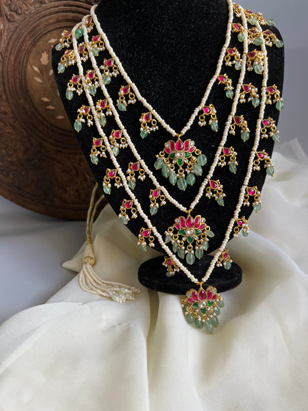 3 layer Kundan lotus Haran