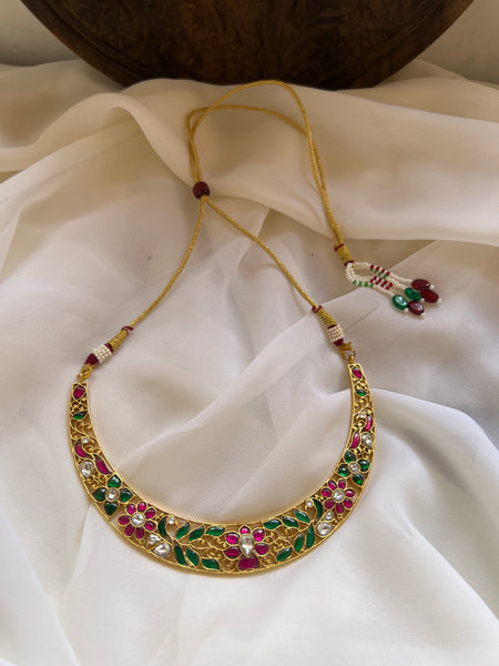 Kundan floral hasli - new design and color