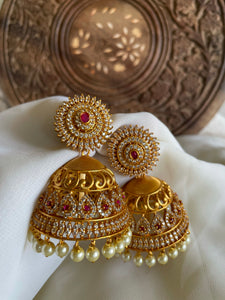 Ad cutwork Jhumkas Jumbo and mini