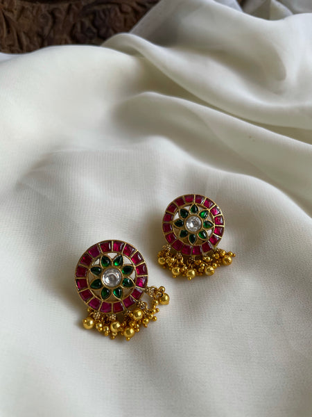 Kundan chakra studs