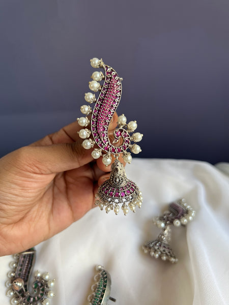 Kemp Mayil ear cuff jhumkas
