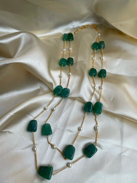 2 layer jumbo bead necklace