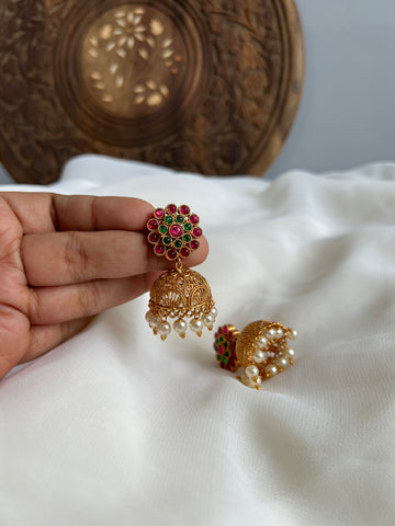 Kemp flower Jhumkas