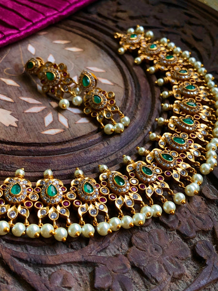 Kemp tear drop necklace set